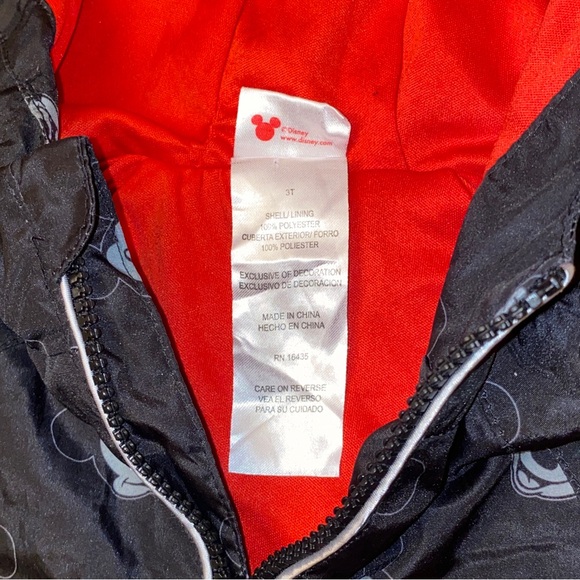 Disney Jr Mickey Mouse Toddler3t ZipUp Windbreaker Jacket With Mikey Hooded Ears - Picture 4 of 5